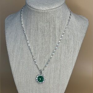 🚨3 for $16🚨 18K GP Jade Pendant Necklace